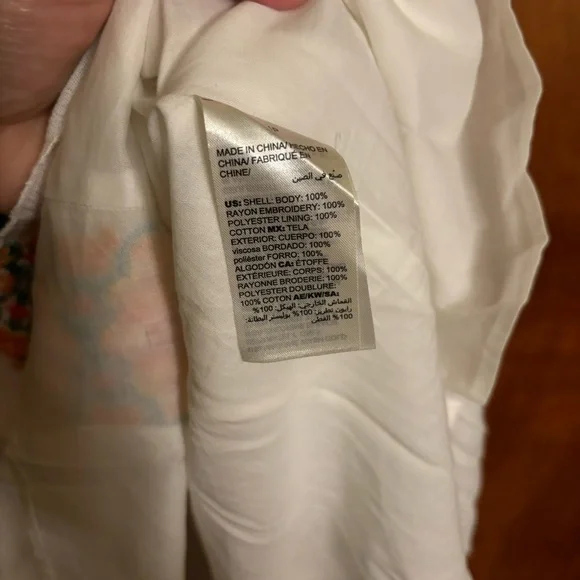 Chico's Petite Embroidered-Trim Maxi Dress Size M Petite - Picture 4 of 5